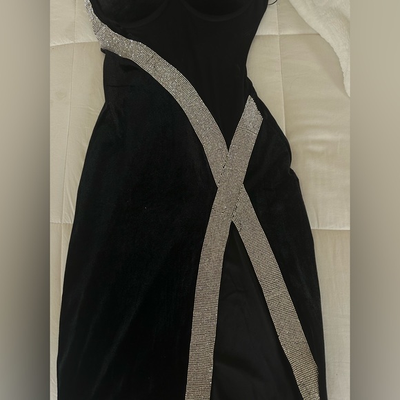 SOLD rare velvet diamanté bustier dress - Picture 5 of 5